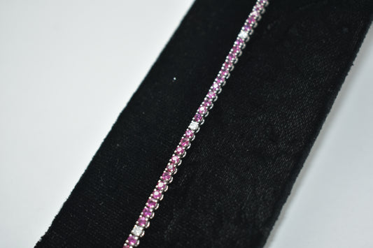 Bracciale tennis di rubini