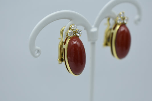 Orecchini spola corallo