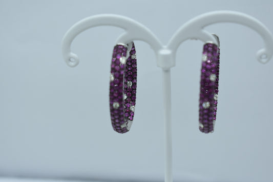 Orecchini fascia rubini