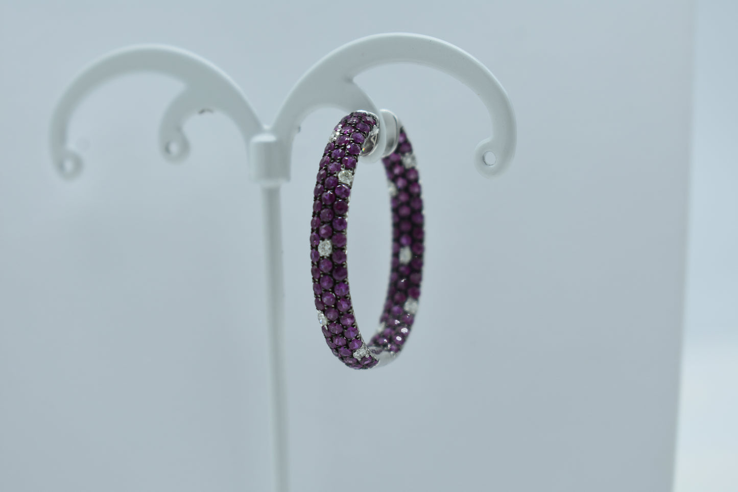 Orecchini fascia rubini