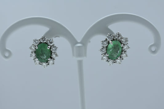 Orecchini di smeralo e diamanti
