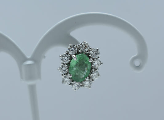 Orecchini di smeralo e diamanti