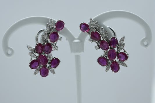 Orecchini di rubini e diamanti