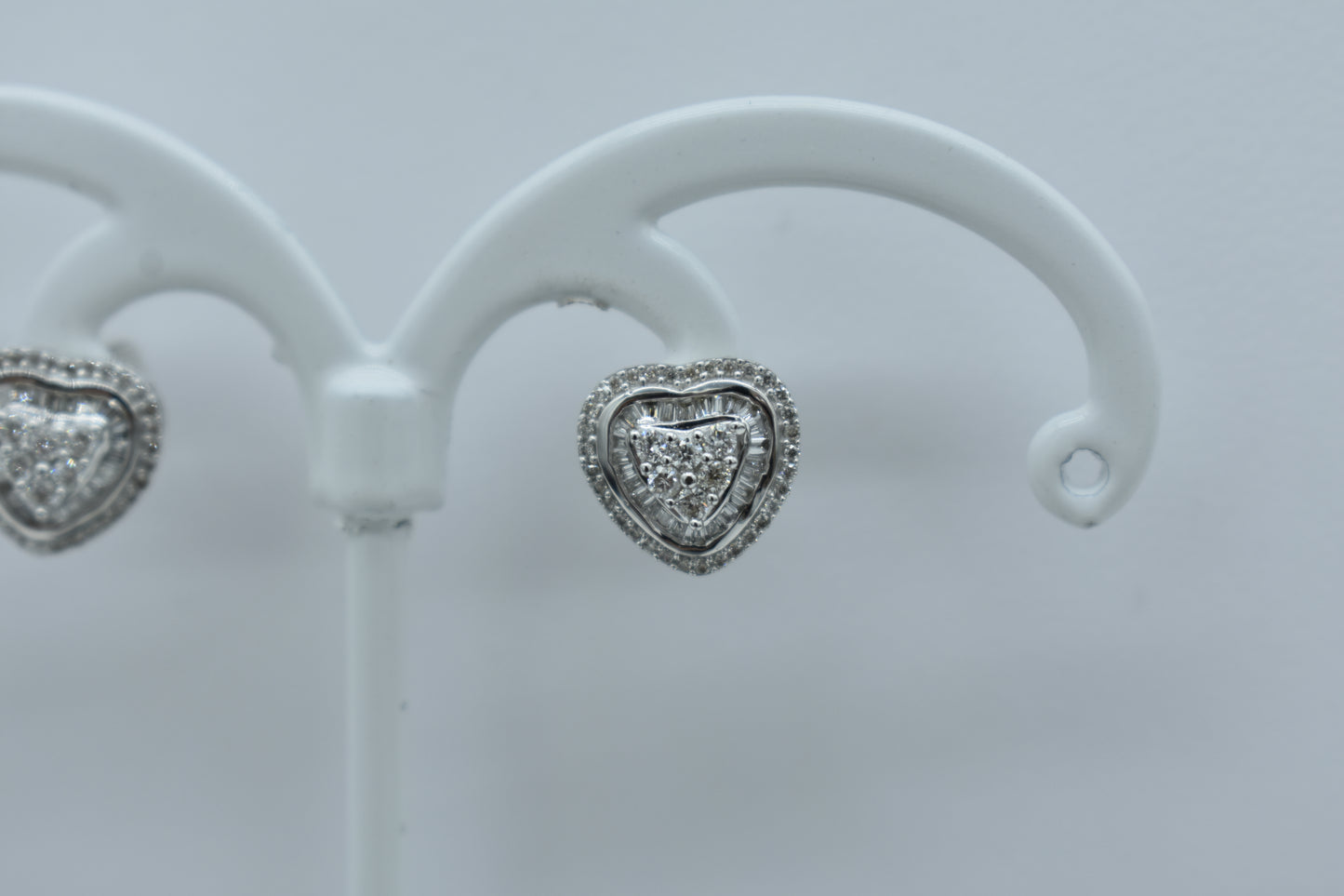 Orecchini a cuore di diamanti
