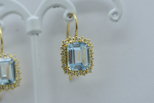 Orecchini con diamanti e topazio