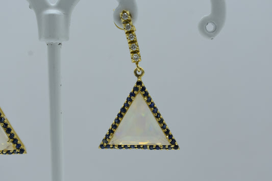 Orecchini a triangolo di opale