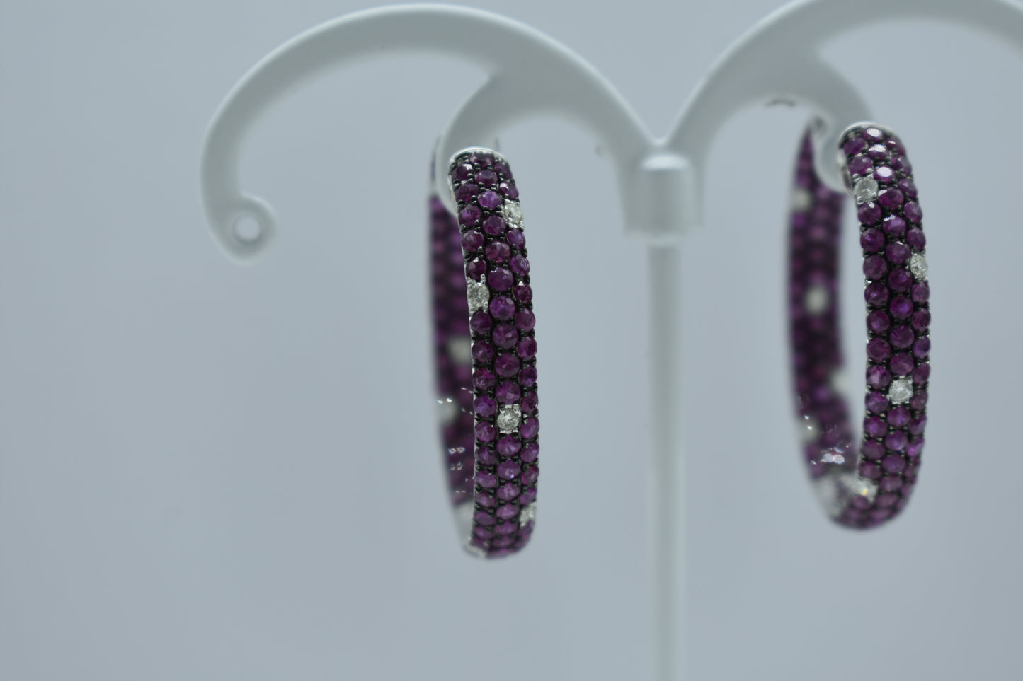 Orecchini fascia rubini